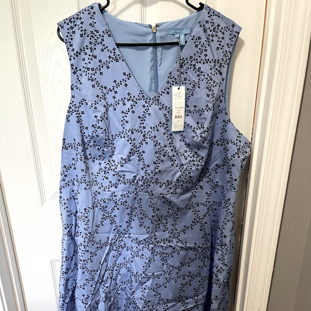 Draper James light blue floral dress nwt size 18